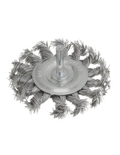 1 - Spazzola con gambo a mazzetti inox ritorti 75 mm x trapano Fervi sgr075i