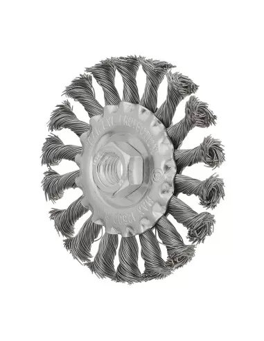 1 - Spazzola circolare a mazzetti metalicci ritorti 100 mm m14 x smerigliatrice