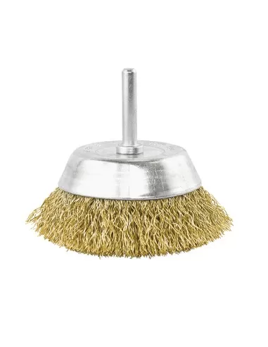 1 - Spazzola a tazza con gambo a filo metallico 70 x 6 mm Fervi stg070