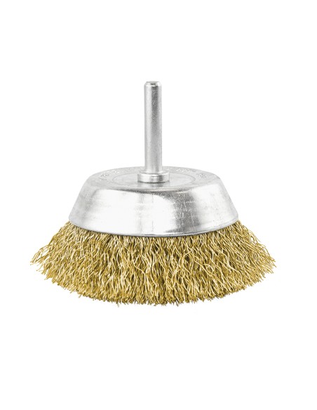 1 - Spazzola a tazza con gambo a filo metallico 70 x 6 mm Fervi stg070