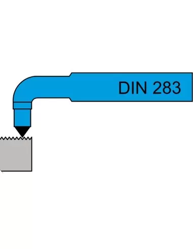 3 - Utensile din 282 filettatura interna destro 10x10 mm x tornio Fervi brfi10rp