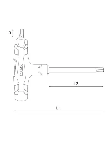 Chiave torx con manico in plastica t20 Fervi c855/t20