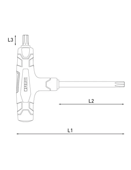 Chiave torx con manico in plastica t20 Fervi c855/t20