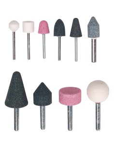 Set mole abrasive con gambo per smerigliatrice Fervi 0163