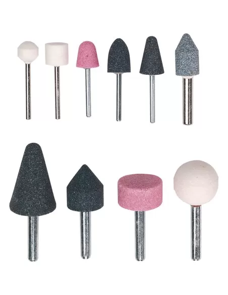 1 - Set mole abrasive con gambo per smerigliatrice Fervi 0163
