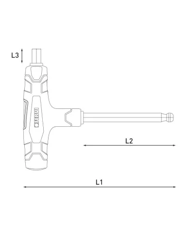Chiave esagonale con manico in plastica 8 mm Fervi c856/08