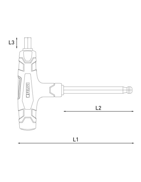 Chiave esagonale con manico in plastica 8 mm Fervi c856/08