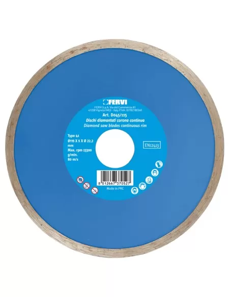 1 - Disco diamantato per ceramica 115 mm Fervi d045/115 1 - Disco diamantato per ceramica 115 mm Fervi d045/115