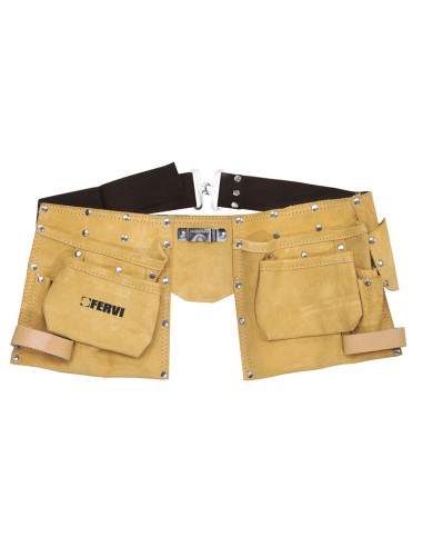 Borsa installatore in pelle con cintuta Fervi 0264