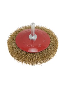 1 - Spazzola conica a filo metallico 90 mm con gambo x trapano Fervi scg090