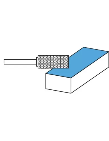 2 - Lima rotativa hm cilindrica alluminio12x25 mm gambo 6 Fervi a12al6