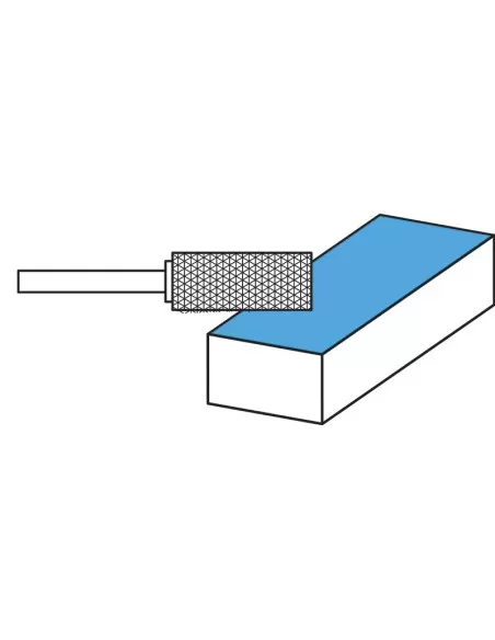 2 - Lima rotativa hm cilindrica alluminio12x25 mm gambo 6 Fervi a12al6