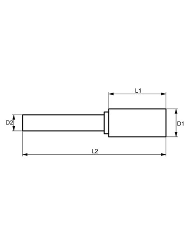 Lima rotativa hm cilindrica alluminio12x25 mm gambo 6 Fervi a12al6