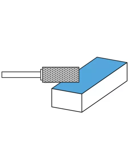 3 - Lima rotativa hm cilindrica standard 12x25 mm gambo 6 Fervi a12sc6
