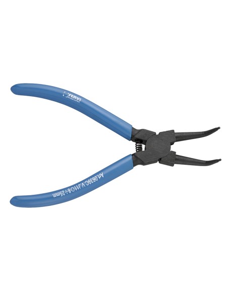 Pinze curva 150mm per anelli elastici seeger interni 8-25 mm Fervi 0639