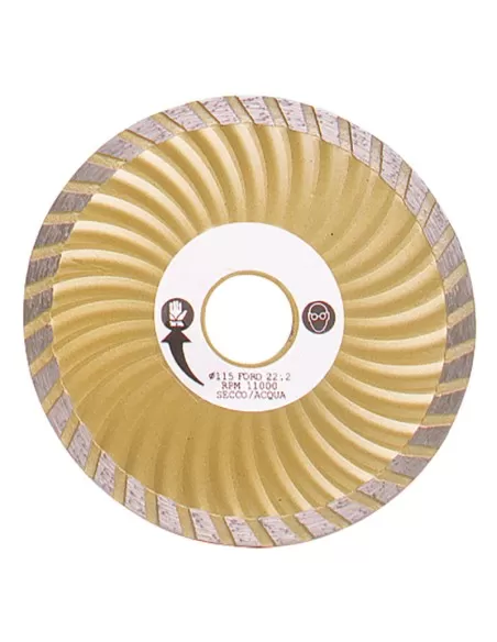 1 - Disco diamantato turbo per edlizia 115 mm Fervi 0709