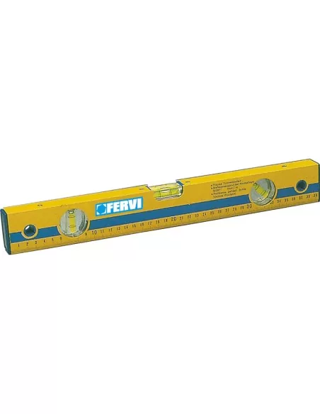Livella in alluminio 600 mm a 3 bolle millimetrata Fervi 0824/600