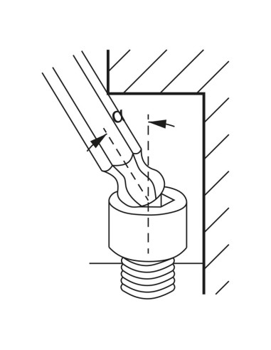 Chiavi maschio esagonale con manico in plastica 6 mm Fervi 0856/06