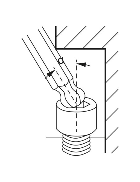 Chiavi maschio esagonale con manico in plastica 6 mm Fervi 0856/06