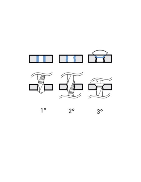 Punta maschio svasatore m6x1 per trapano avvitatore 1/4 Fervi 0890/m6
