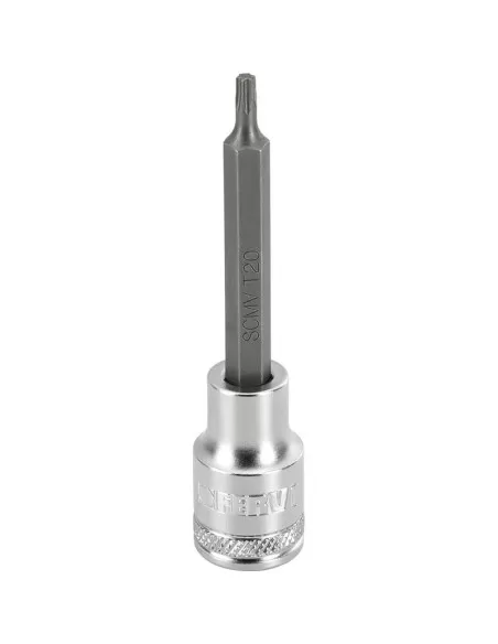 Chiave a bussola con inserto lungo torx t20 1/2 Fervi bn423l020a