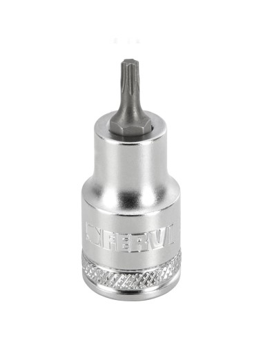 Chiave a bussola con inserto torx t15 3/8 Fervi bn424n015a