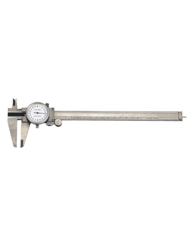 Calibro inox 200 mm con comparatore risoluzione 002 mm Fervi c006/200