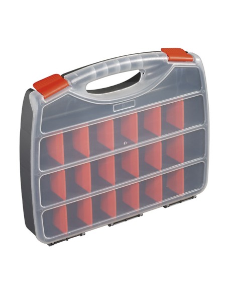 2 - Valigetta porta minuteria 21 scomparti rimovibili 380x310x60 mm Fervi c315