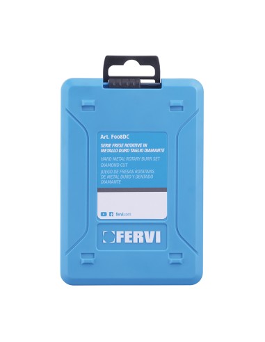 3 - Serie 5 pz lime rotative hm diamante 10x20 mm gambo 6 Fervi f008dc