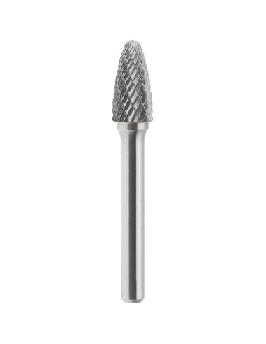 Lima rotativa hm ogiva punta arrotondata incrociato 19x25mm gambo 6 Fervi f19dc6