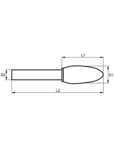 Lima rotativa hm lancia raggiata alluminio 8x20 mm gambo 6 Fervi h08al6