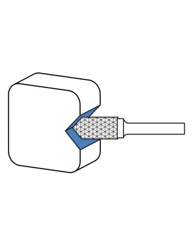 3 - Lima rotativa hm conica 90 gradi incrociato 10x5 mm gambo 6 Fervi k10dc6