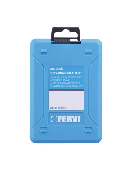 Serie 6 lamatori x fori passanti x sedi viti m3 - m10 grado medio Fervi l020s