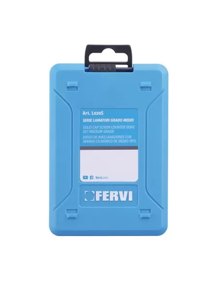 3 - Serie 6 lamatori x fori passanti x sedi viti m3 - m10 grado medio Fervi l020s