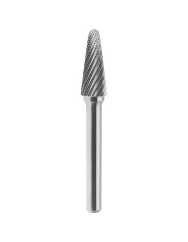 Lima rotativa hm conica a punta raggiata standard 3x13 mm gambo 3 Fervi l03sc3
