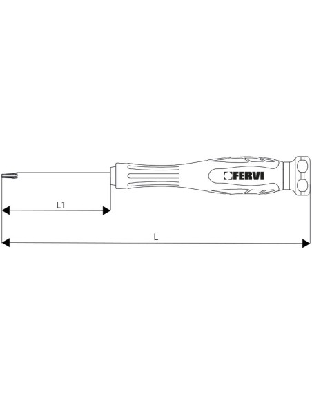 Giravite di precisione torx t9 Fervi p881/0950