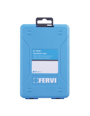 Serie maschi e punte in valigetta 15 pz Fervi m015s