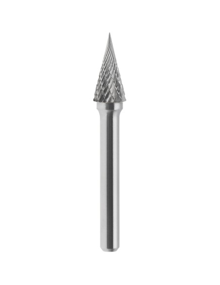 Lima rotativa hm coninca a punta incrociato 3x11 mm gambo 6 Fervi m03dc6