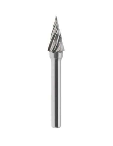 Lima rotativa hm coninca a punta alluminio 10x20 mm gambo 6 Fervi m10al6