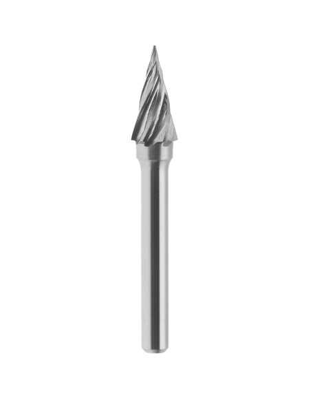 Lima rotativa hm coninca a punta alluminio 10x20 mm gambo 6 Fervi m10al6
