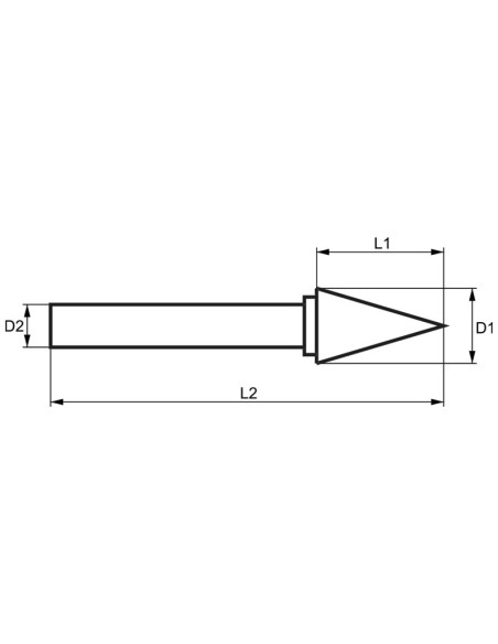 Lima rotativa hm coninca a punta alluminio 10x20 mm gambo 6 Fervi m10al6
