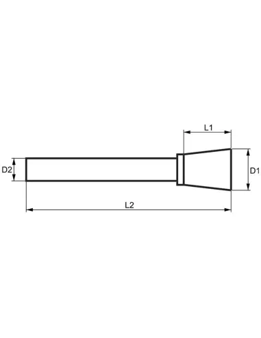 3 - Lima rotativa hm tronco coniche standard 12x13 gambo 6 Fervi n12sc6