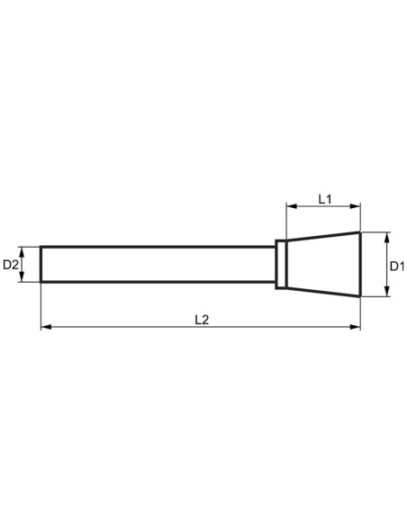 Lima rotativa hm tronco coniche standard 12x13 gambo 6 Fervi n12sc6