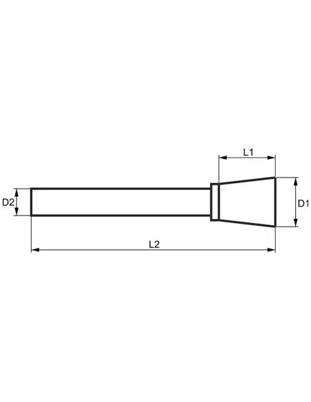3 - Lima rotativa hm tronco coniche standard 12x13 gambo 6 Fervi n12sc6