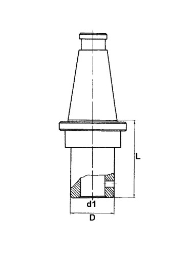 Mandrino porta frese tipo weldon din 2080 6 mm iso 40 Fervi 4/06b40