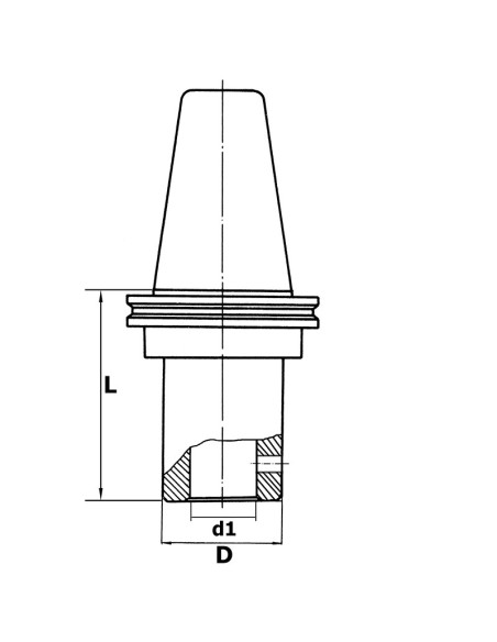 2 - Mandrino porta frese tipo weldon 25 mm din 69871/a iso 40 Fervi 4/25a40
