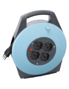 Avvolgicavo prolunga elettrica cavo 20 metri 3x1.5 presa shuko Fervi a010/20