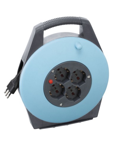 Avvolgicavo prolunga elettrica cavo 20 metri 3x1.5 presa shuko Fervi a010/20