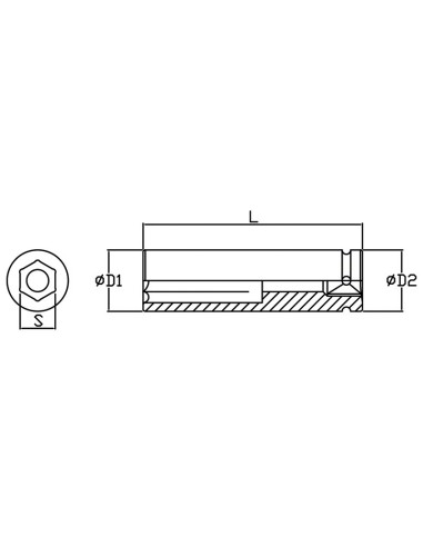 3 - Chiave a bussola lunga rinforzata ad impatto 48 mm 1 Fervi bi4e1l048