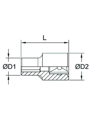 Chiave a bussola esagonale 34 mm 3/4 Fervi bn4e2n034